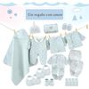 Pack Ajuar Bebé Ropa Algodón 24 Piezas Celeste Lubabycas
