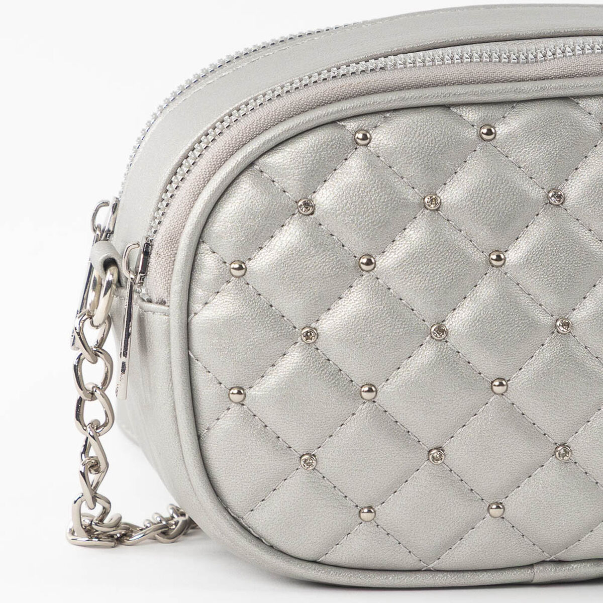 Cartera Cross Bag Plateada Mujer Soviet
