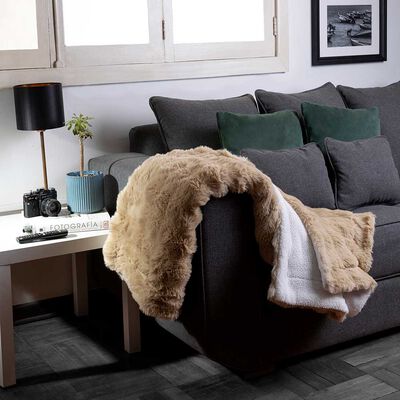 Imagen 2 del producto Manta Faux Fur Sherpa Zibel Beige, Crudo