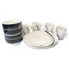 Vajilla Porcelana Doral Angelis 12 Piezas Amaranta