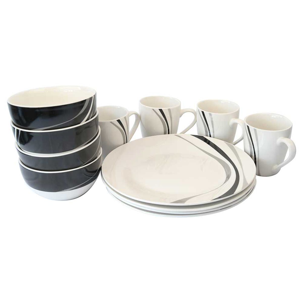 Vajilla Porcelana Doral Angelis 12 Piezas Amaranta