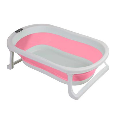 Imagen 2 del producto Bañera Bebe Jelly Plegable con Hamaca y Termómetro Rosa Bebesit