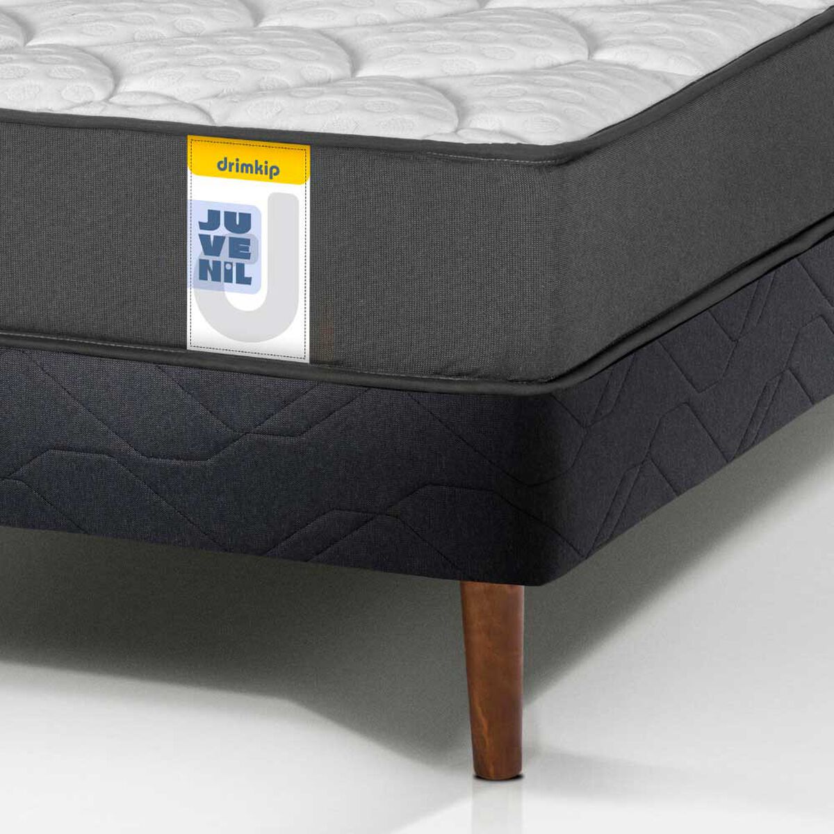 Cama Europea Drimkip 1,5 Plazas Juvenil + Respaldo Royal