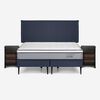 Cama Europea Rosen Base Dividida 2 Plazas Indie + Respaldo + 2 Veladores Maurice