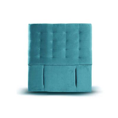 Imagen 1 del producto Respaldo Latam Home 1 Plaza Napoles Tela Velvet Turquesa