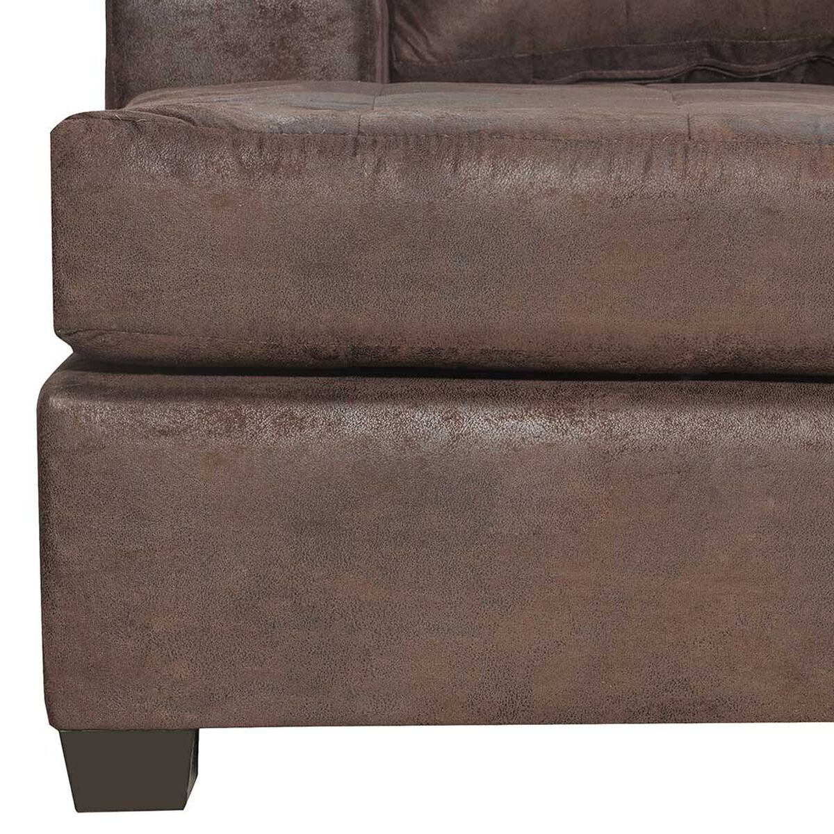 Sofá Seccional Innovamuebles Le Mans Doble Chaise XL 5 Cuerpos Café Envejecido