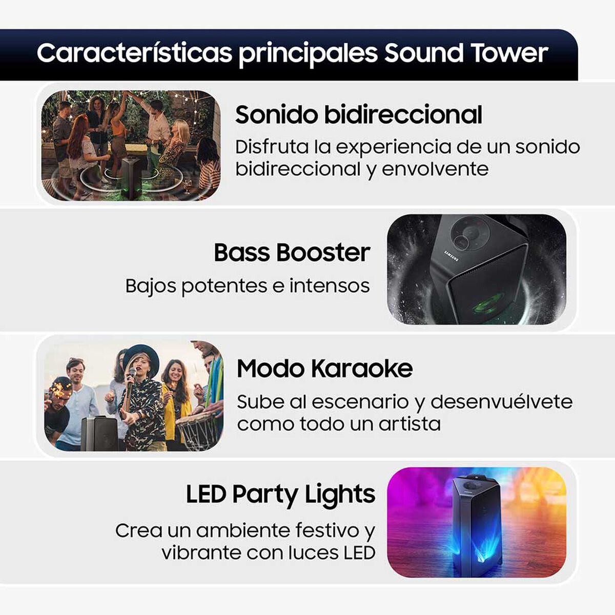 Minicomponente Sound Tower Samsung MX-T50/ZS