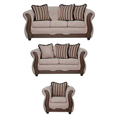 Imagen 1 del producto Juego de Living Black Factory Sofia 6 Cuerpos Beige