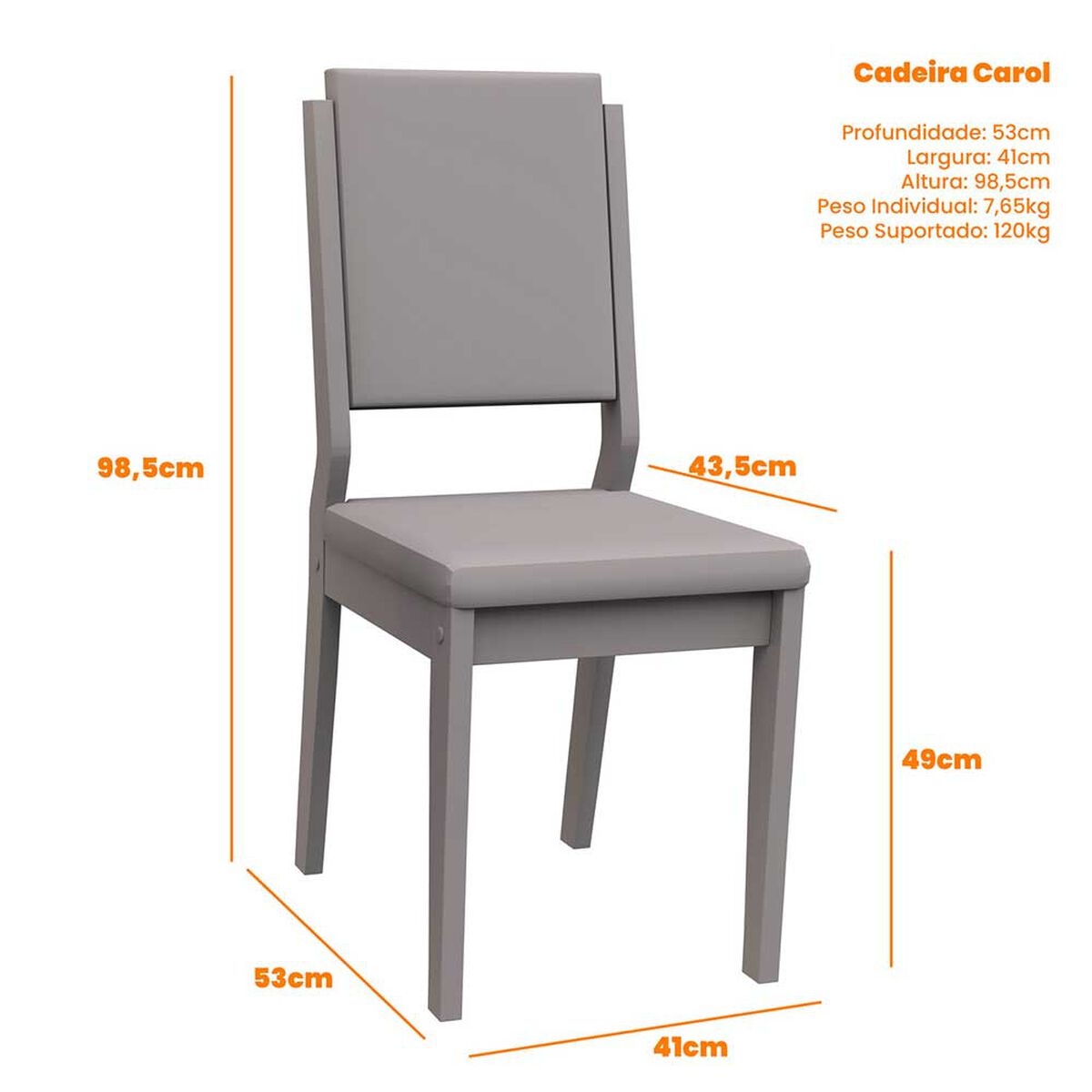 Juego de Comedor VekkaHome Fer 6 Sillas Gris
