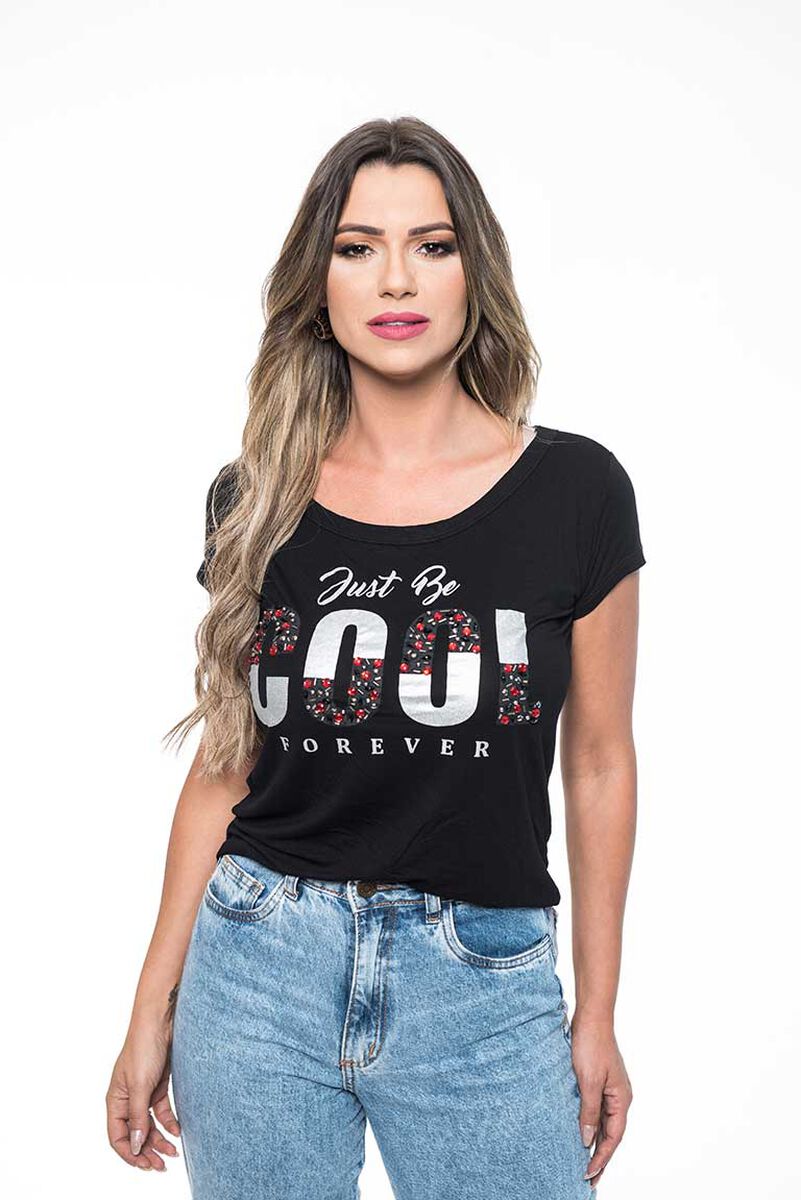 Polera Manga Corta Mujer Rock Caviar
