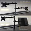 Soporte de Escritorio Levo Brazo Doble Monitor Negro