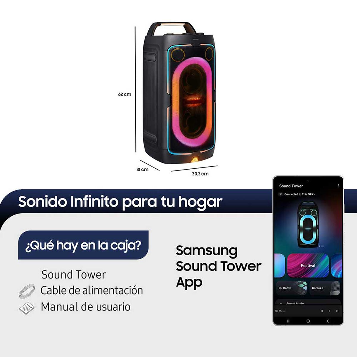 Parlante Bluetooth Samsung MX-ST40F/ZS Negro