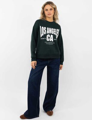 Imagen 2 del producto Polerón Con Estampado Mujer Icono Verde