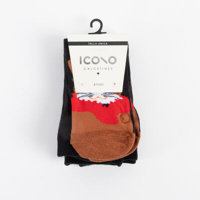 Imagen 1 del producto Pack 3 Calcetines Largo Mujer Icono Surtido