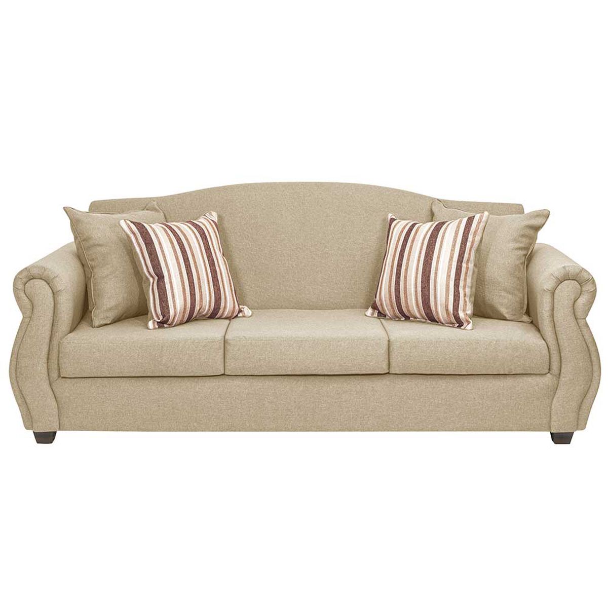Juego de Living Innovamuebles Azucena Sofá 3 Cuerpos + Sofá 2 Cuerpos Beige 