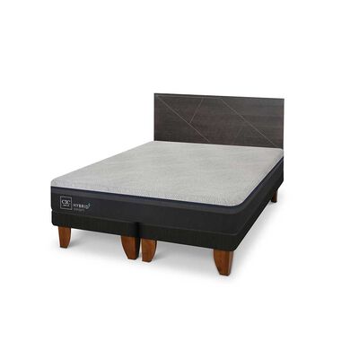 Imagen 2 del producto Cama Europea CIC Base Dividida 2 Plazas Hybrid Plus Infinity + Respaldo Villarrica