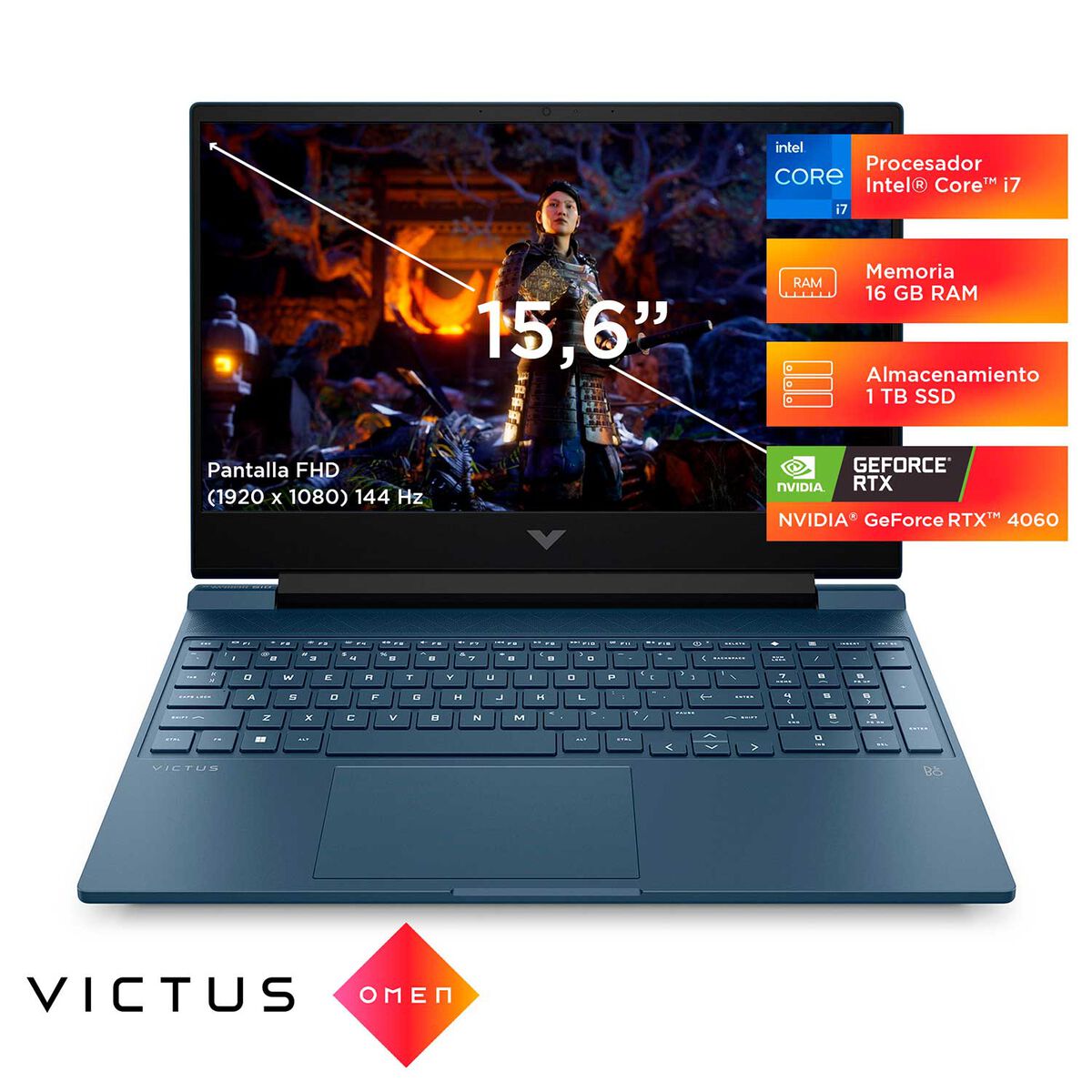 Notebook Gamer HP VICTUS 15-fa1013la Core i7 16 GB  1TB SSD 15,6" NVIDIA RTX 4060