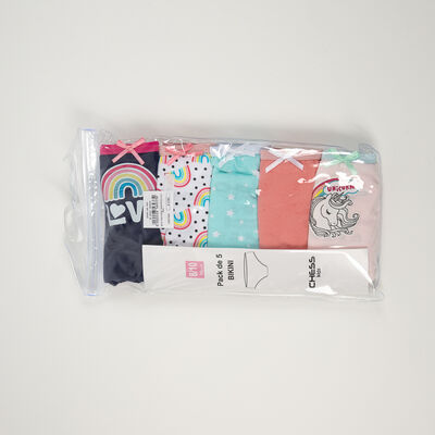 Imagen 2 del producto Pack 5 Calzón Niña Chess Azul, Rosado