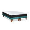 Cama Europea Latam Home 2 Plazas Zen Roller Turquesa