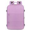 Mochila de Viaje Morada Laptop Compartimento Zapatos Impermeable De Gaune