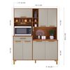 Mueble de Cocina Home Mobili Belluno 7 Puertas 1 Cajón Café y Blanco Off