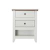 Respaldo + 2 Veladores Flex 2 Plazas London Blanco