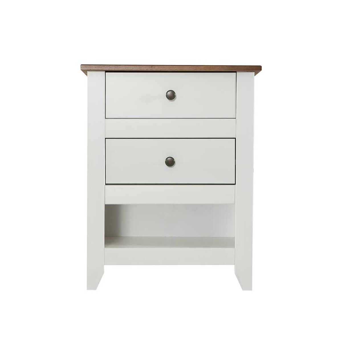 Respaldo + 2 Veladores Flex 2 Plazas London Blanco