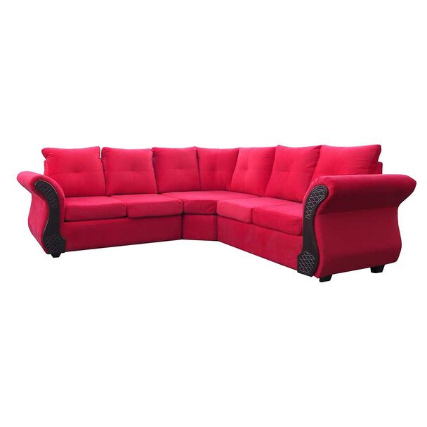 Sofá Seccional Almore Atlanta 5 Cuerpos Rojo