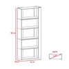 Combo Biblioteca Cubo + Separador de Ambientes TuHome Beijing Wengue/Blanco