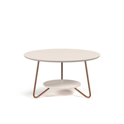 Imagen 2 del producto Mesa de Centro Altavision Liz Bco Redonda Blanco Crema