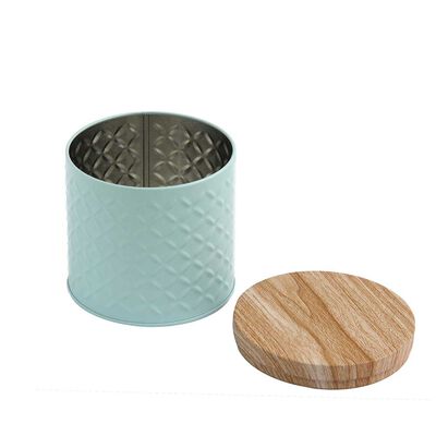 Imagen 2 del producto Lata Decorativa Metal Vgo 10 x 10 cm Celeste