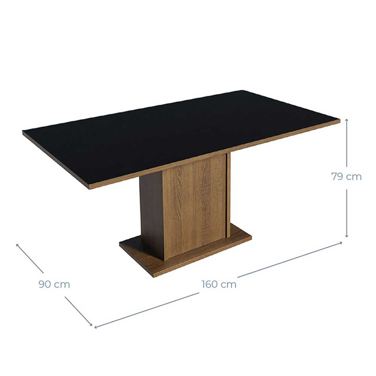 Juego de Comedor Vekkahome Suecia 6 Sillas Negro