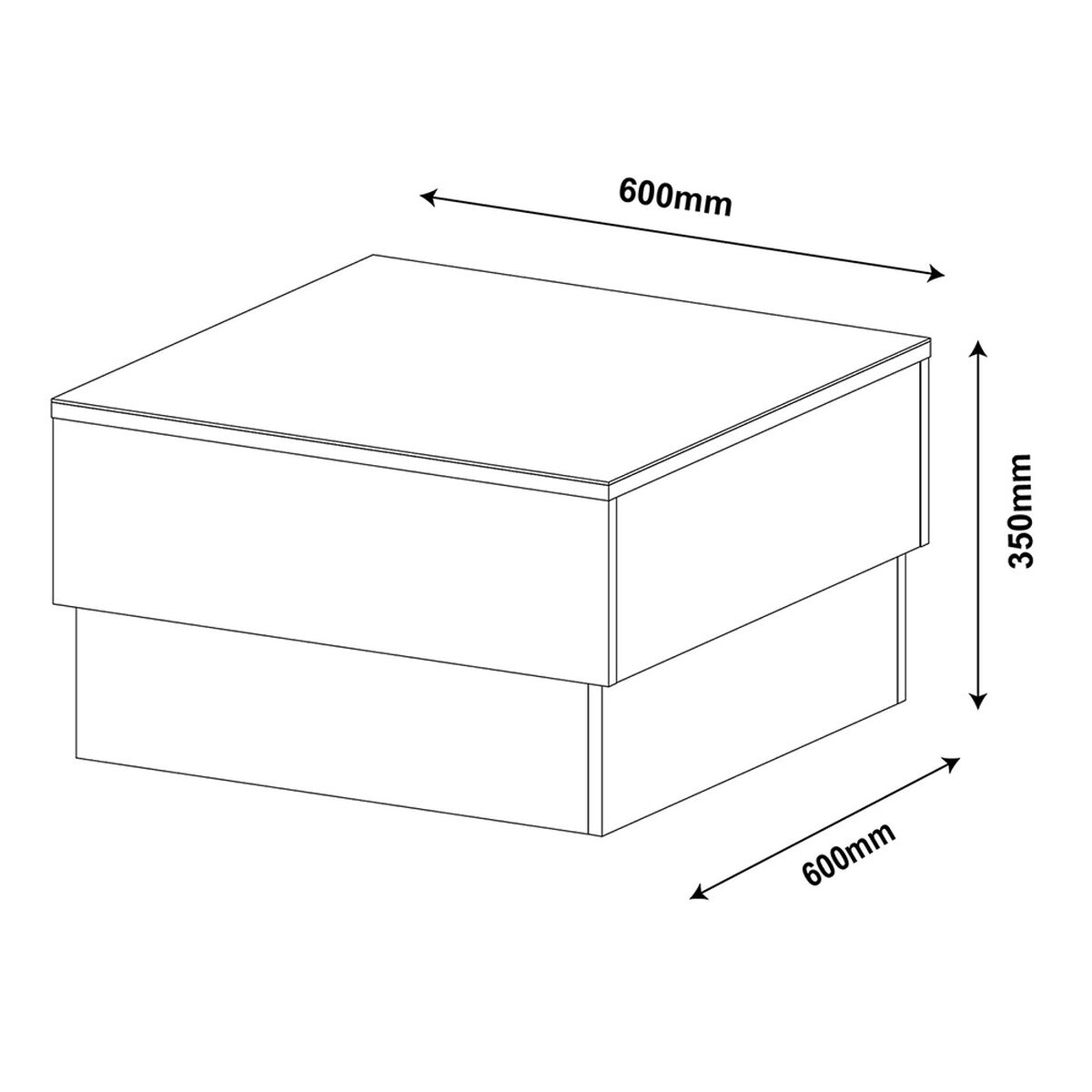 Mesa de Centro Rodler Espejo Blanco