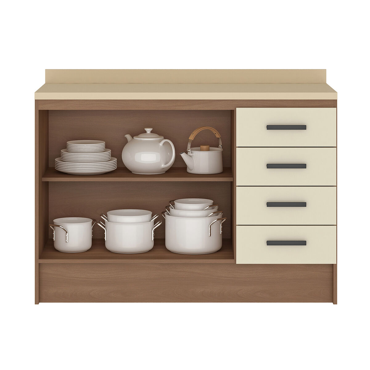 Mueble De Cocina Vekkahome Mia Beige