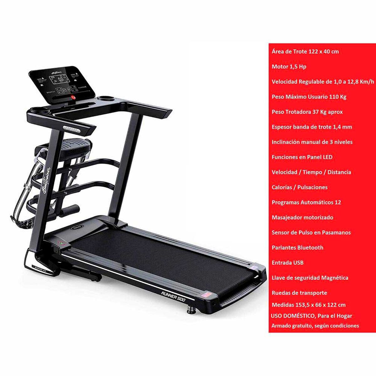 Trotadora BodyTrainer Runner 500