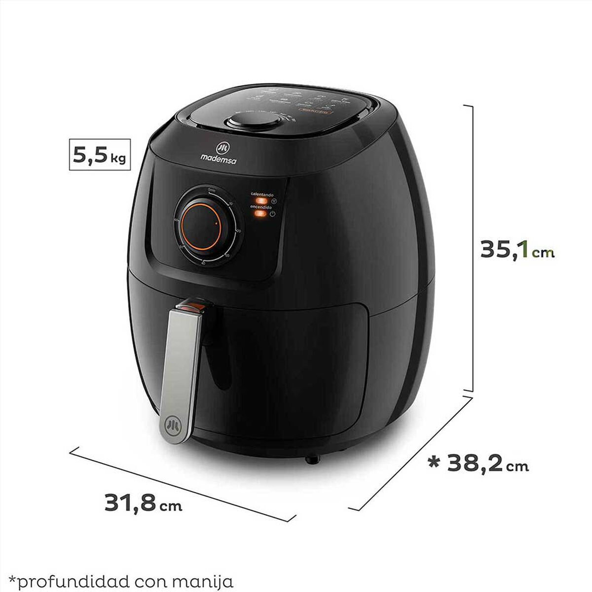 Freidora de Aire Mademsa MAF50 5 lts.