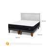 Cama Europea CIC Base Dividida 2 Plazas Súper Premium + Respaldo Miro Alpino