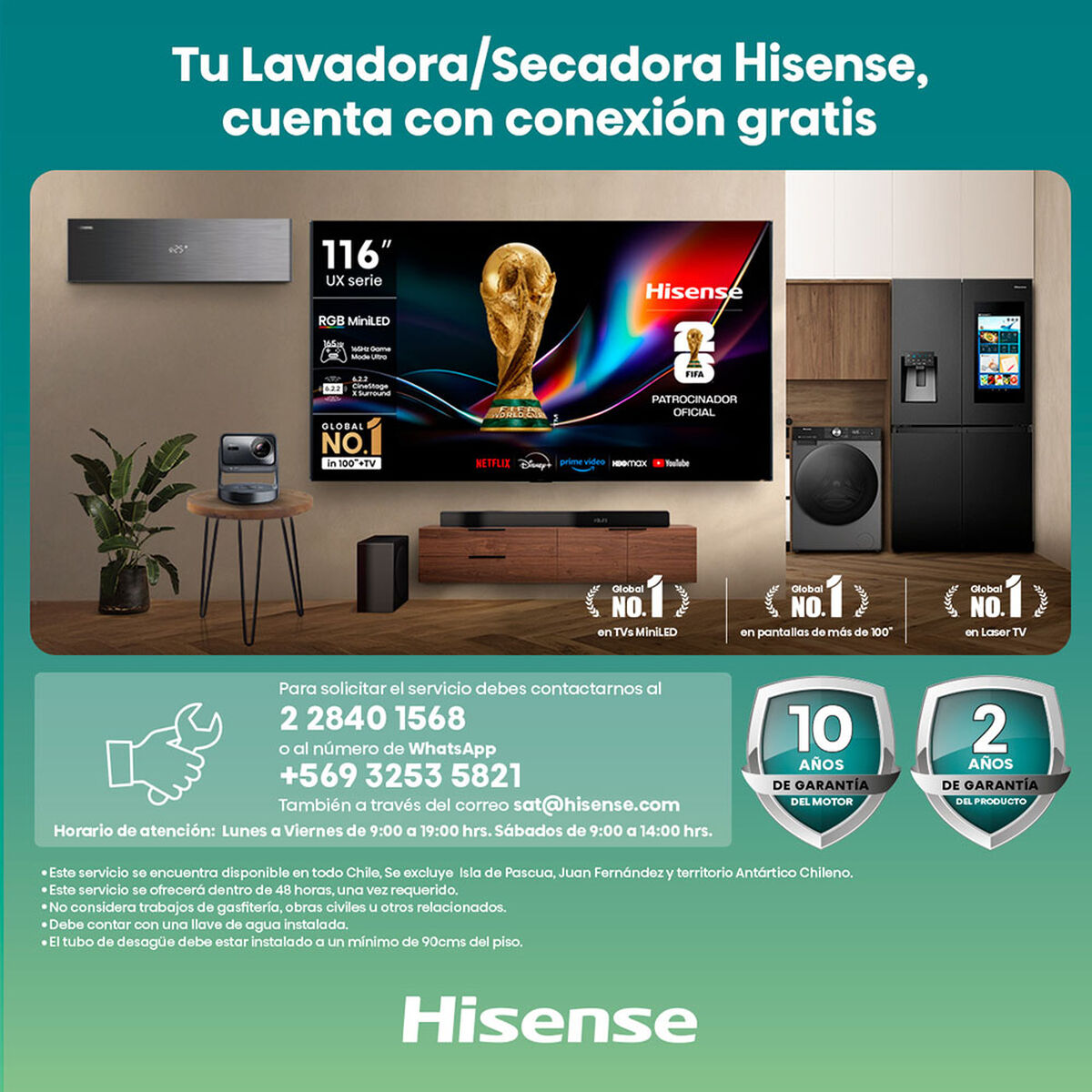 Lavadora Secadora Hisense WD5I1545BB 15/10Kg