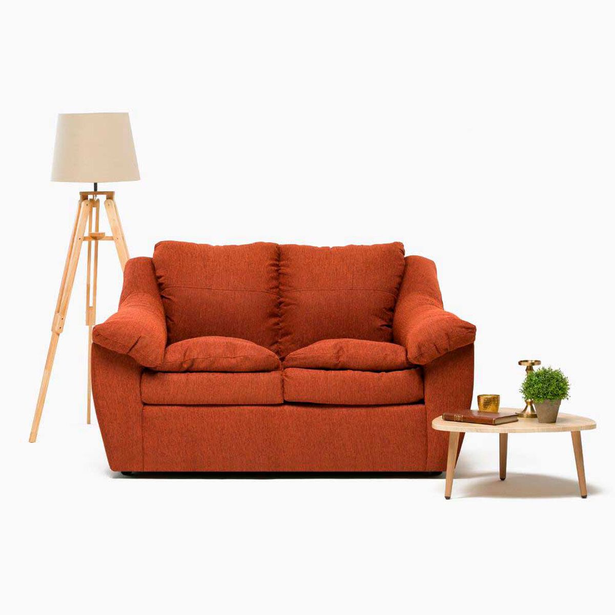 Sof&aacute; Cabsur Galicia 2 Cuerpos Chenille Terracota