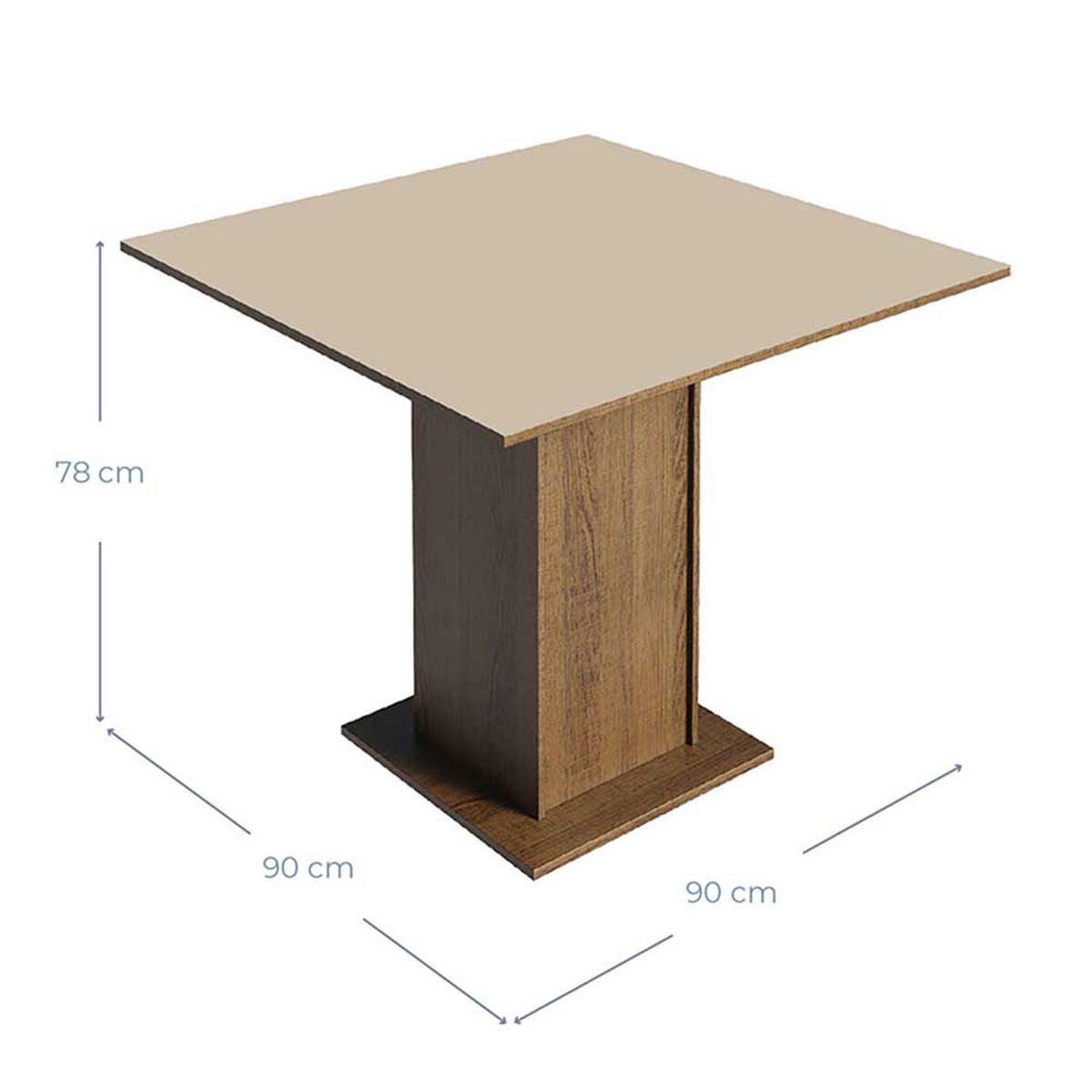Juego de Comedor Vekkahome Lillo Leone 4 Sillas Beige