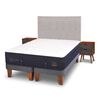 Cama Europea CIC Base Dividida 2 Plazas Súper Premium + Respaldo + Veladores