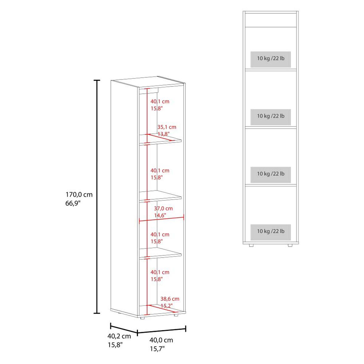 Closet Tuhome Dreams 1 Puerta  Fresno Blanco