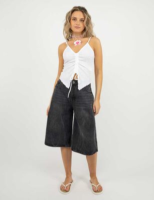 Imagen 2 del producto Bermuda Denim Mujer Icono Gris