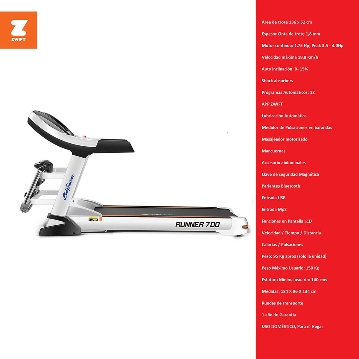 Trotadora BodyTrainer Runner 700