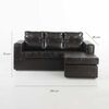 Sofá Modular Kea Rodas 3 Cuerpos Café