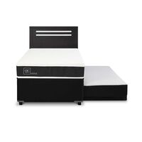 Cama Nido CIC 1,5 Plazas Ortopedic + Respaldo Munich Negro