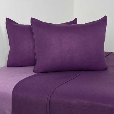 Sábana de polar American Family 2 Plazas Morado Morado