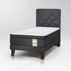 Cama Europea Drimkip 1.5 Plaza Hibrido Premium + Respaldo
