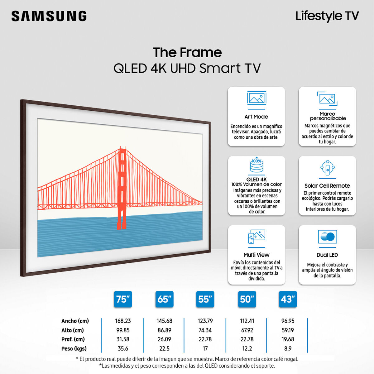QLED 43" Samsung The Frame Smart TV 4K UHD
