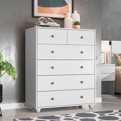 C&oacute;moda Vekkahome Vittoria 6 Cajones Blanco
